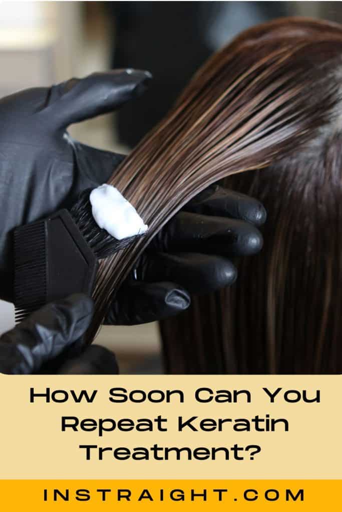 LaDY GETTING a Keratin Treatment